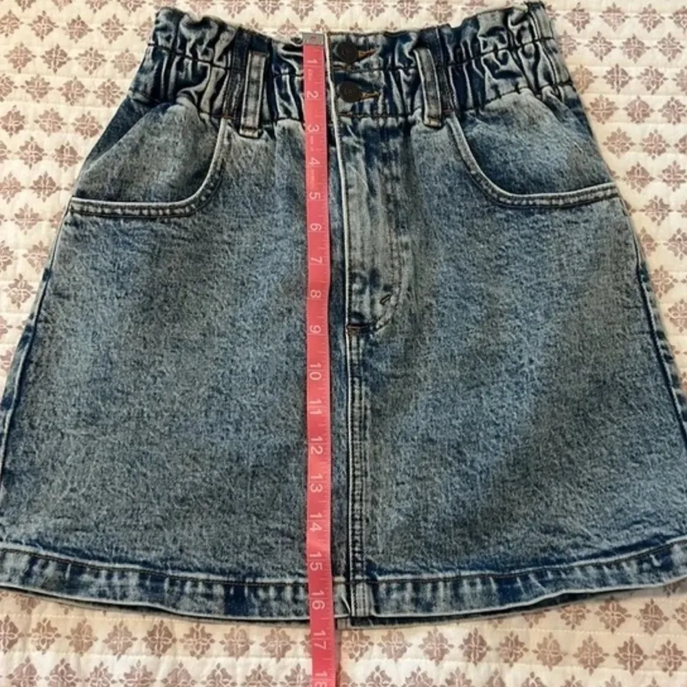 NWT Abercrombie & Fitch Ultra High Rise Paperbag Elastic Waist Denim Skirt 28/6 - Image 7