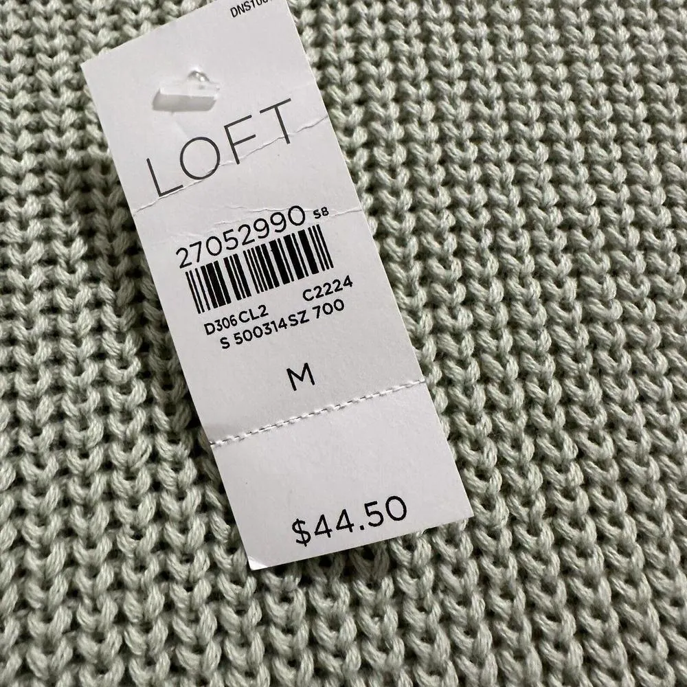 LOFT Soft/Sage Green Sleeveless Knit Tank Top Sz M Medium NWT $44.50 - Image 2