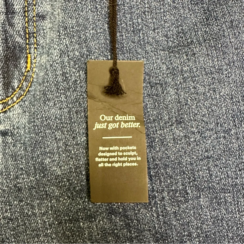 NWT Ann Taylor The Easy Straight High Rise Dark Blue Straight Leg Jeans Denim - Image 5