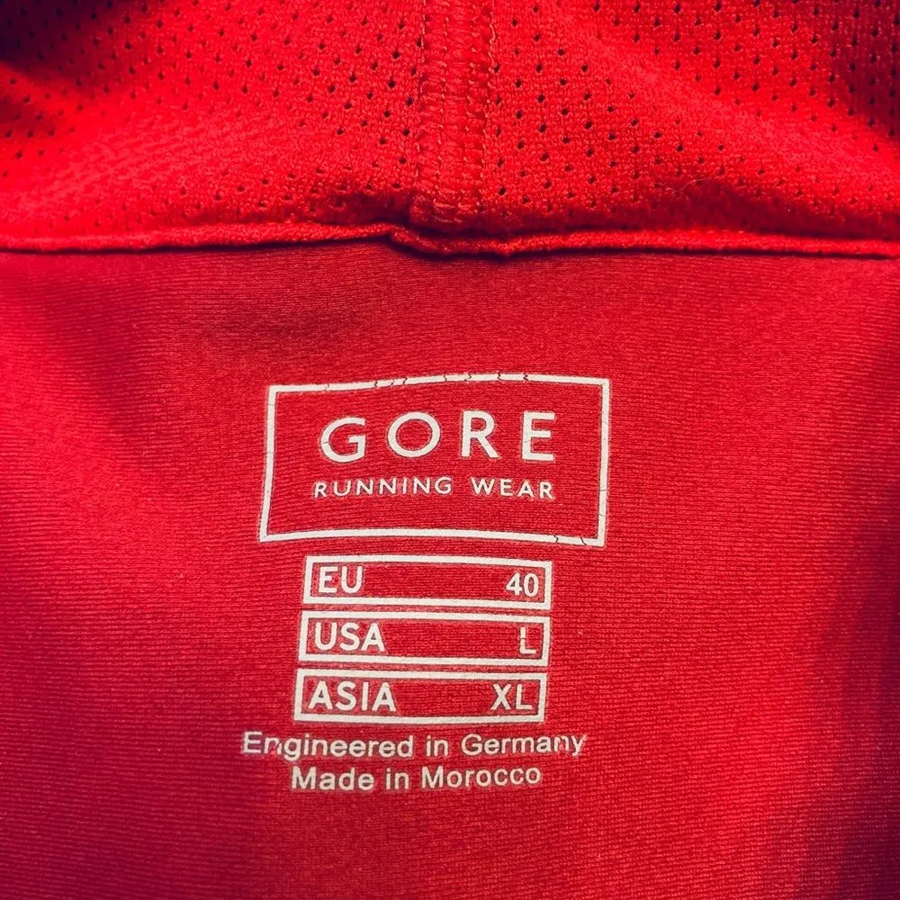 GORE Running Wear Women's Quarter Zip‎ Hoodie Jacket Large Red - Image 4