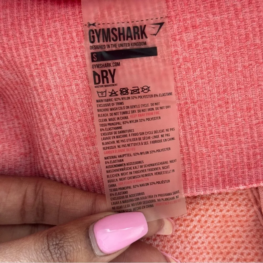 Gymshark Vital Seamless 2.0 Leggings Intense Coral Marl Ombré - Image 8