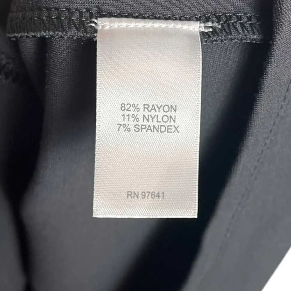 J. Jill‎ Women's XL Wherever Collection Boxy Tee Shirt Black Gray Casual Basic - Image 6