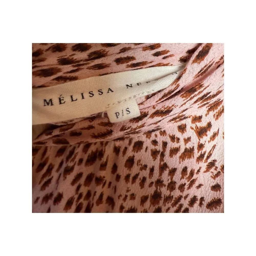 Melissa Nepton Kamilia Mini Dress in Animal Blush Sz. S Pink - Image 7