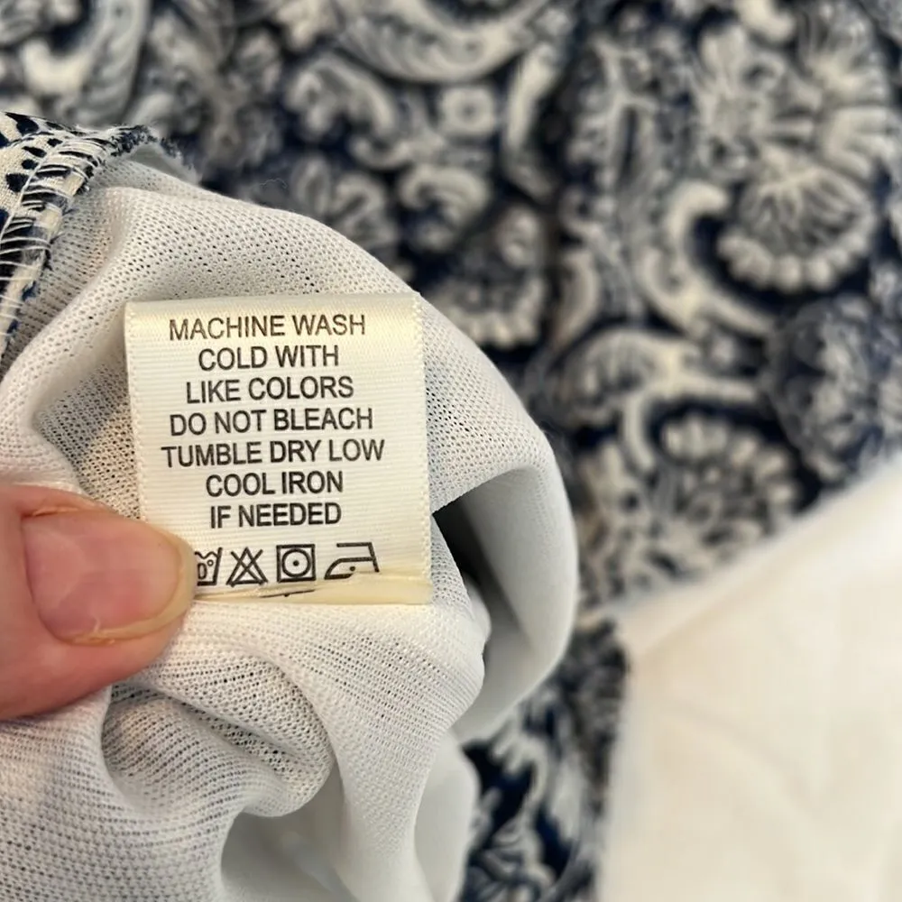 Truth NYC pretty blue and white palazzo pants lined to upper thigh flowy EUC - Image 13