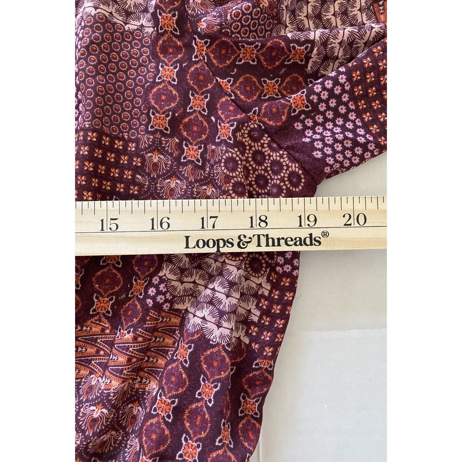 BCBG Paris Womens Tiered Mini Dress Balloon Sleeves Smocked Waist Chic Sz L Purple Size L - Image 6