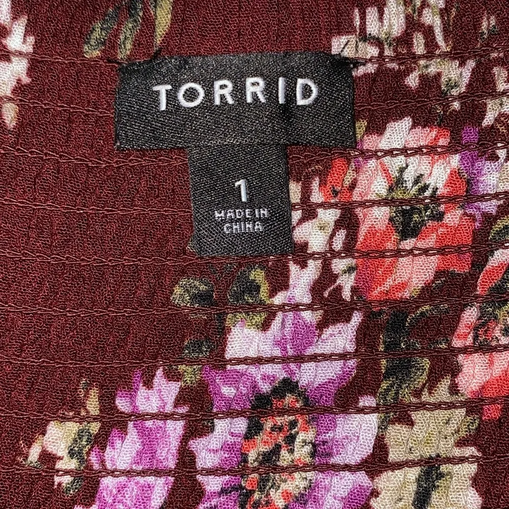 TORRID gauze floral maxi dress short flutter sleeve smocked NEW size 14/16 - Image 10