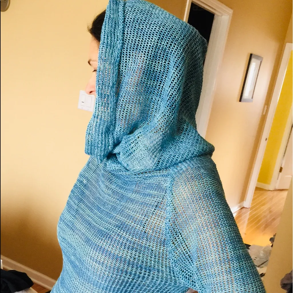 Airy linen knitted sweater 🌴⛵️ Blue Size M - Image 3