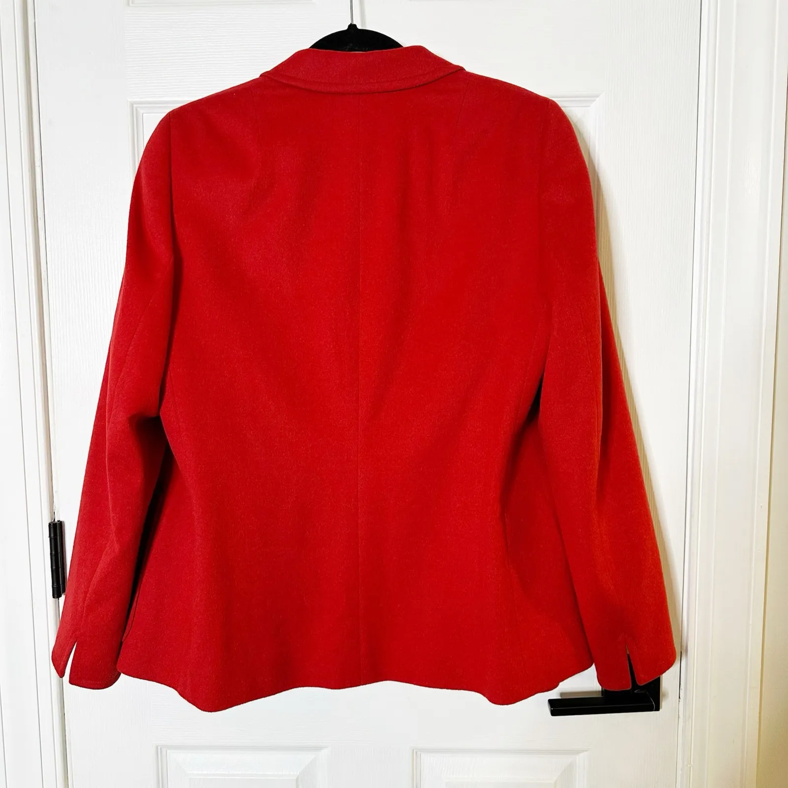 Akris Punto Wool Angora Red Two‎ Button Blazer Jacket Career - Image 2