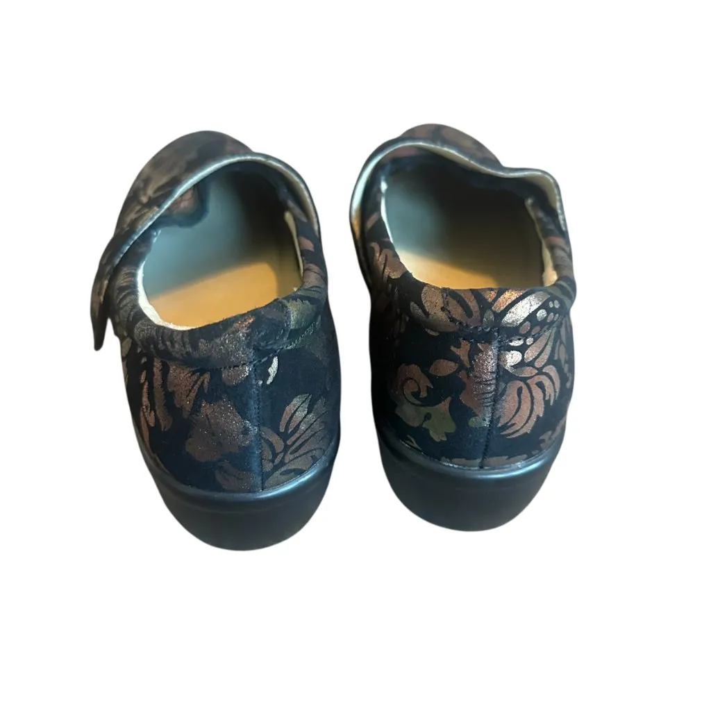 Alegria Women Lauryn Regal Gold Copper Floral Clog Shoes Nursing Size 37 6.5 - Image 5