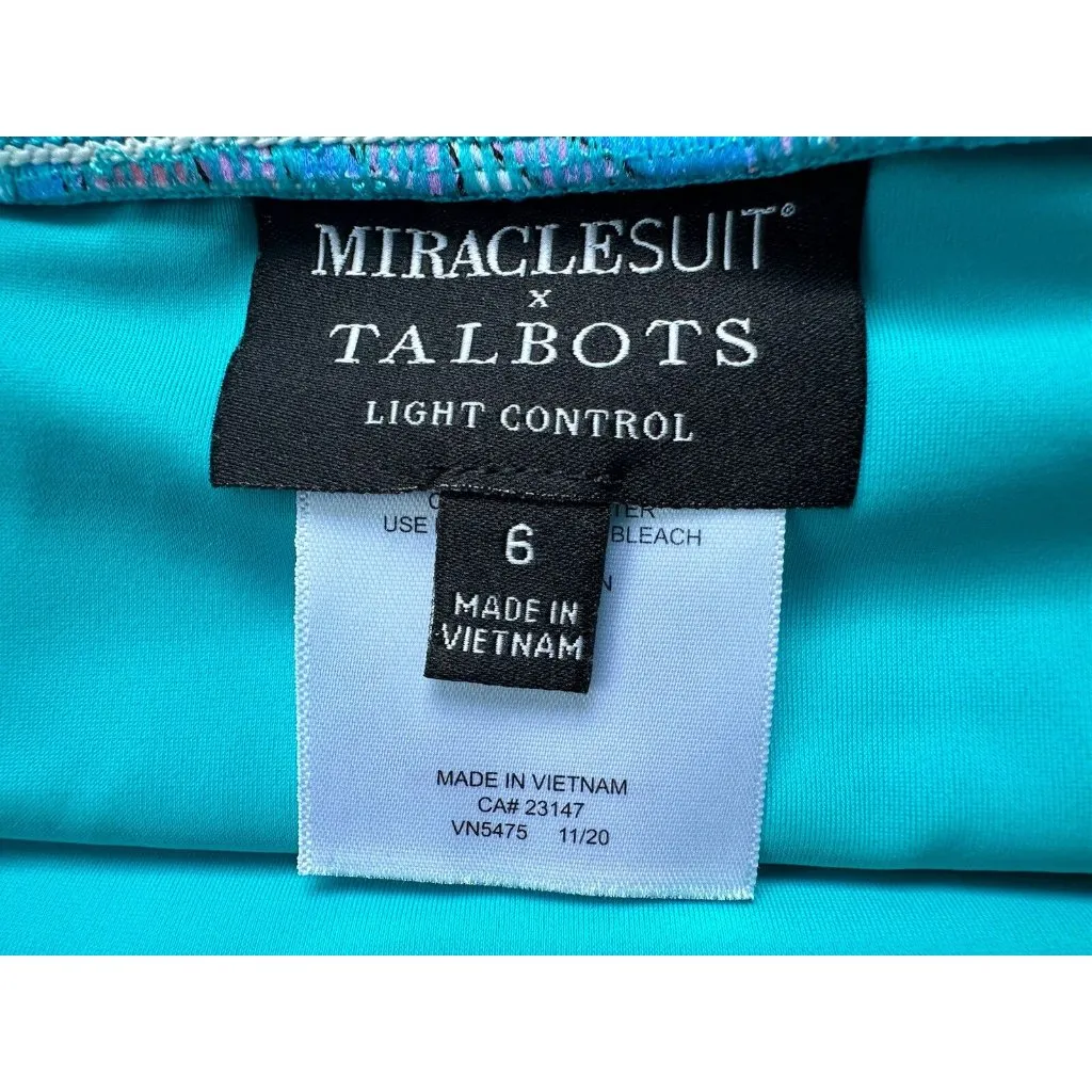 Talbots MIRACLESUIT Sz 6 Swim Skirt Light Control ~ Coastal Pastel EUC - Image 6
