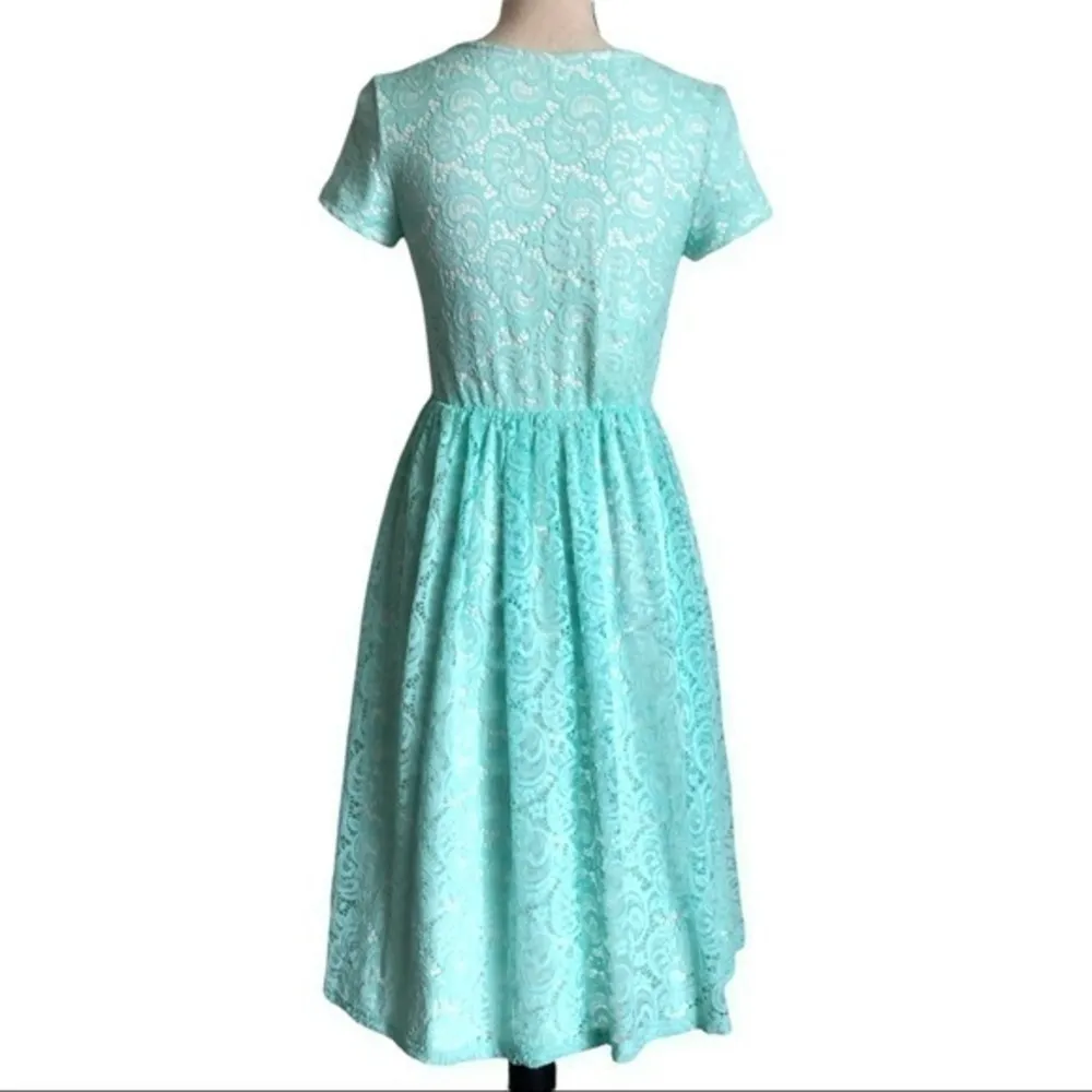 Jen Jenna Modest Lace Dress Or Bridesmaid Dress Size XS Green - Image 2