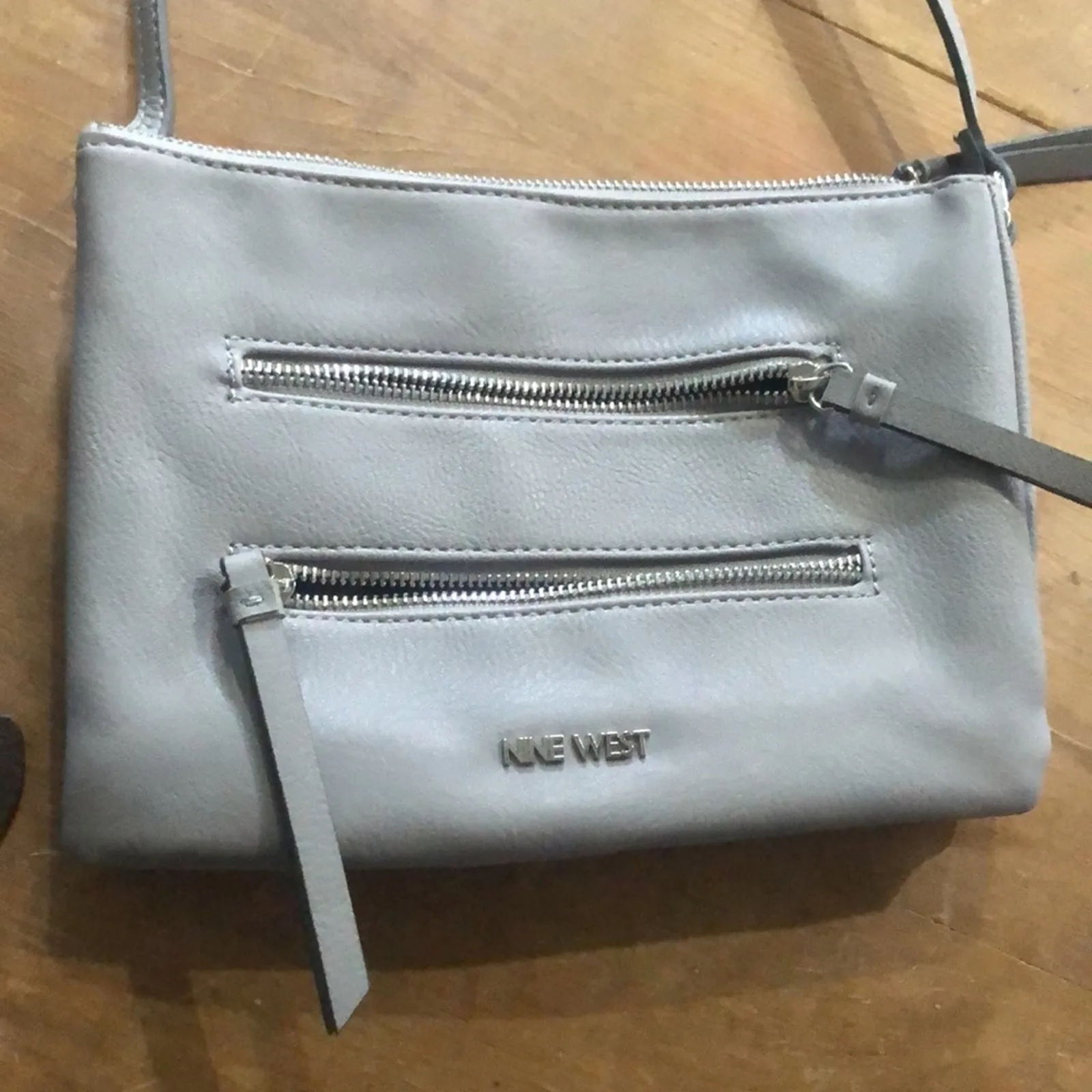 Nine West Gray Crossbody with multiple zippers - Image 3