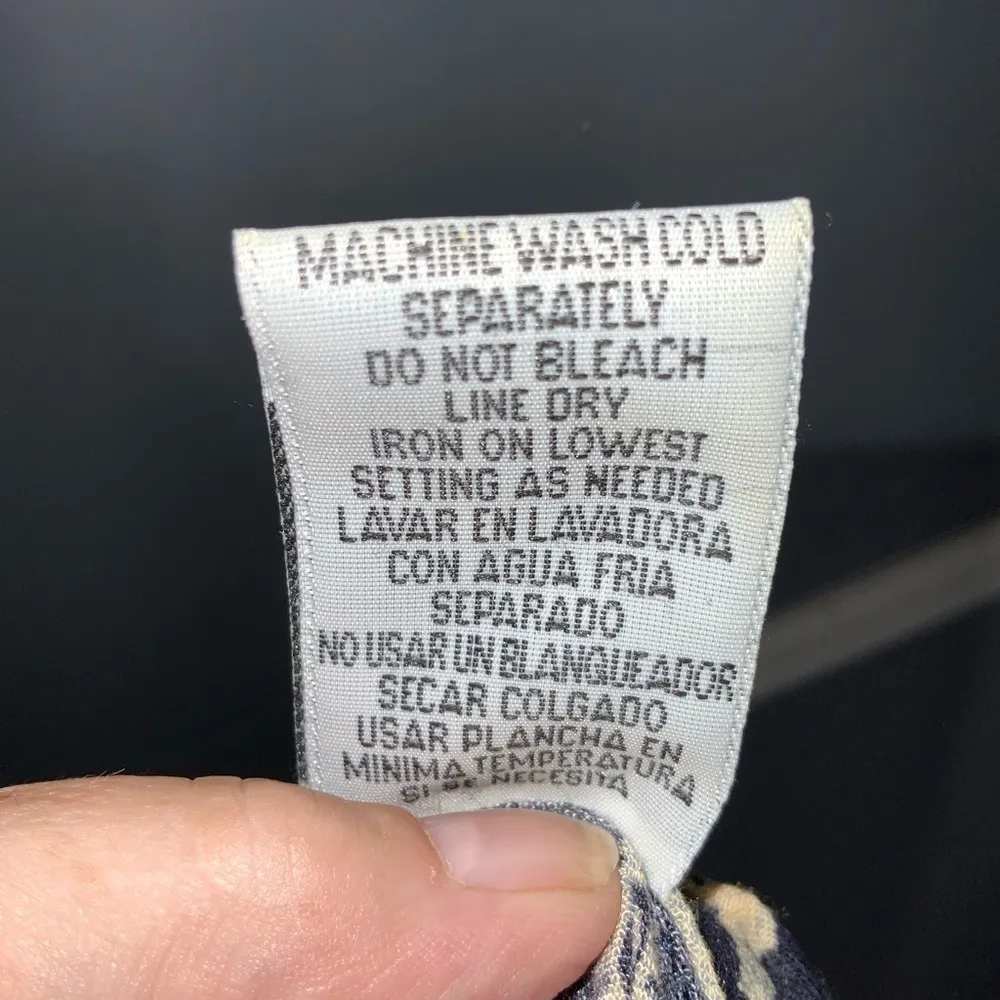 Capacity Vintage Black&Tan Geo Print Short Sleeve Button Down Shirt M Size M - Image 6