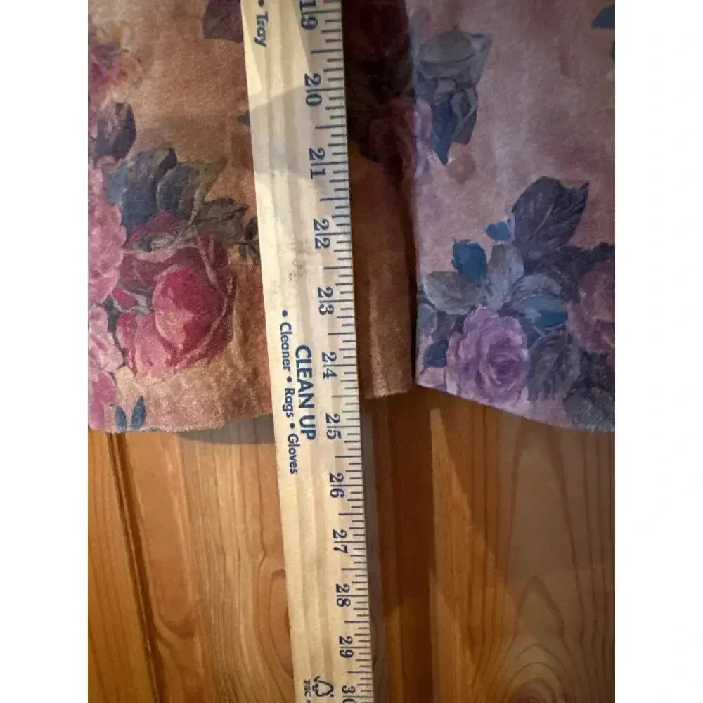 Provence D'Amour Floral suede blazer 10 on trend small flaw in button seem - Image 7