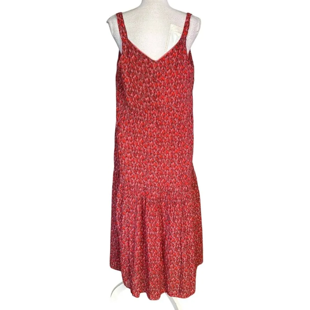 Joie Size M Bondi Midi Cotton Dress Tea Rose Print Tank - Image 3
