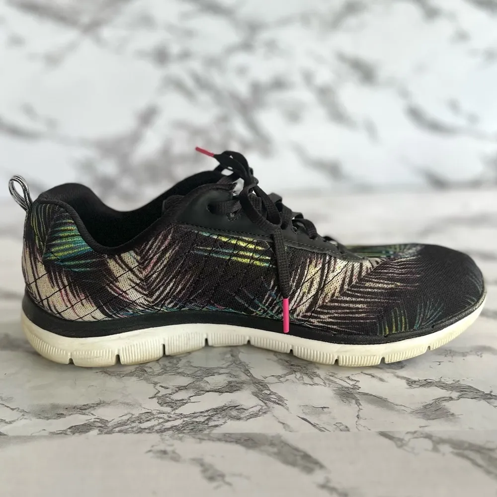 Skechers Flex Appeal 2.0 Black Tropical Breeze Sneakers 11 - Image 9