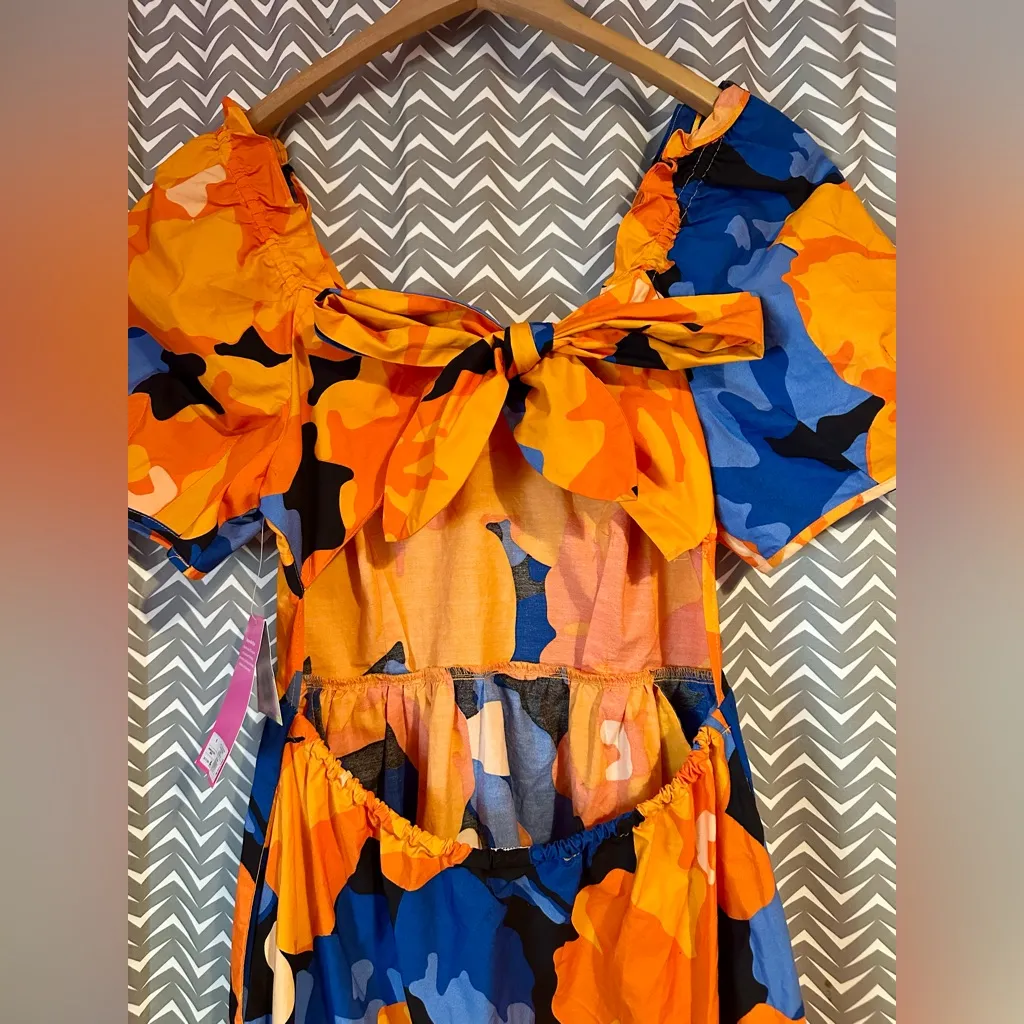 NWT Tabitha Brown x Target | Floral Puff Sleeve Open Tie - Image 6