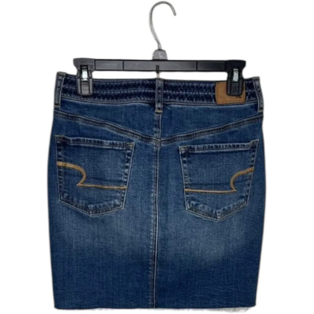 American Eagle High Rise stretch denim Mini Skirt Size 4 - Image 2