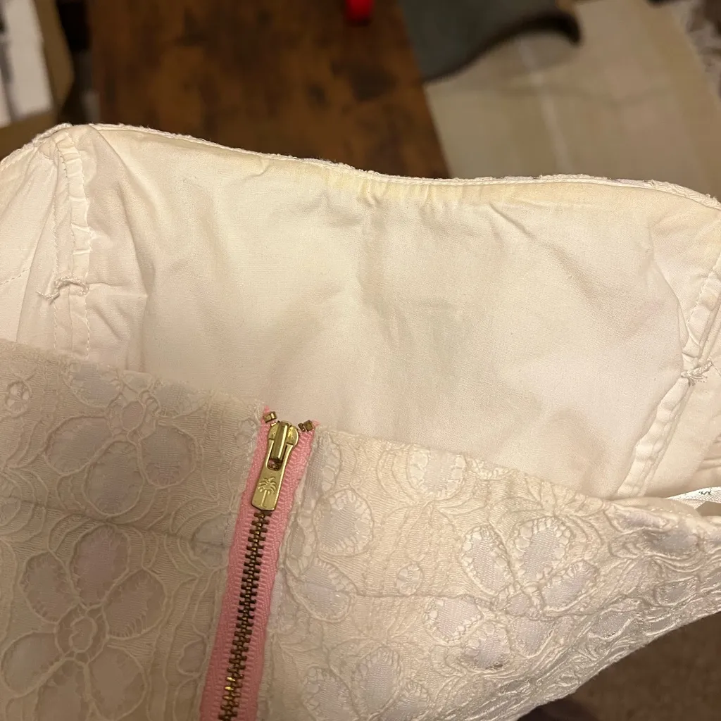 Lilly Pulitzer Strapless Cream Dress - Image 5