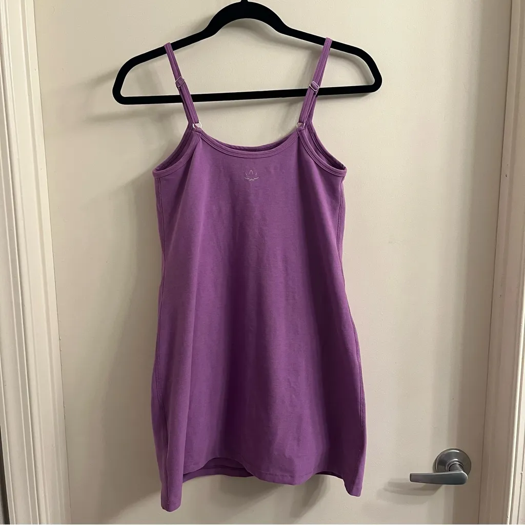 Beyond Yoga Spacedye Essentials Mini Dress Bright Iris Heather Small - Image 2