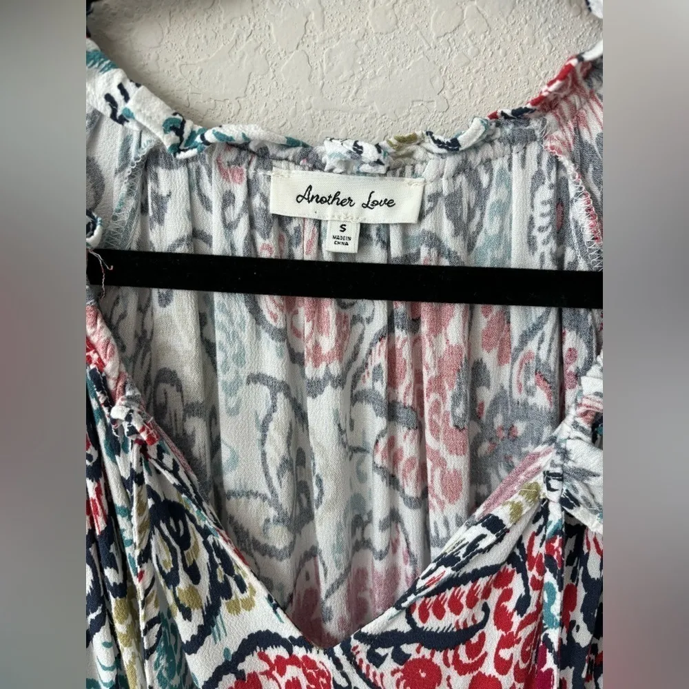 Another Love LOLITA TIERED RUFFLE GAIA PAISLEY DRESS SZ S Red - Image 6