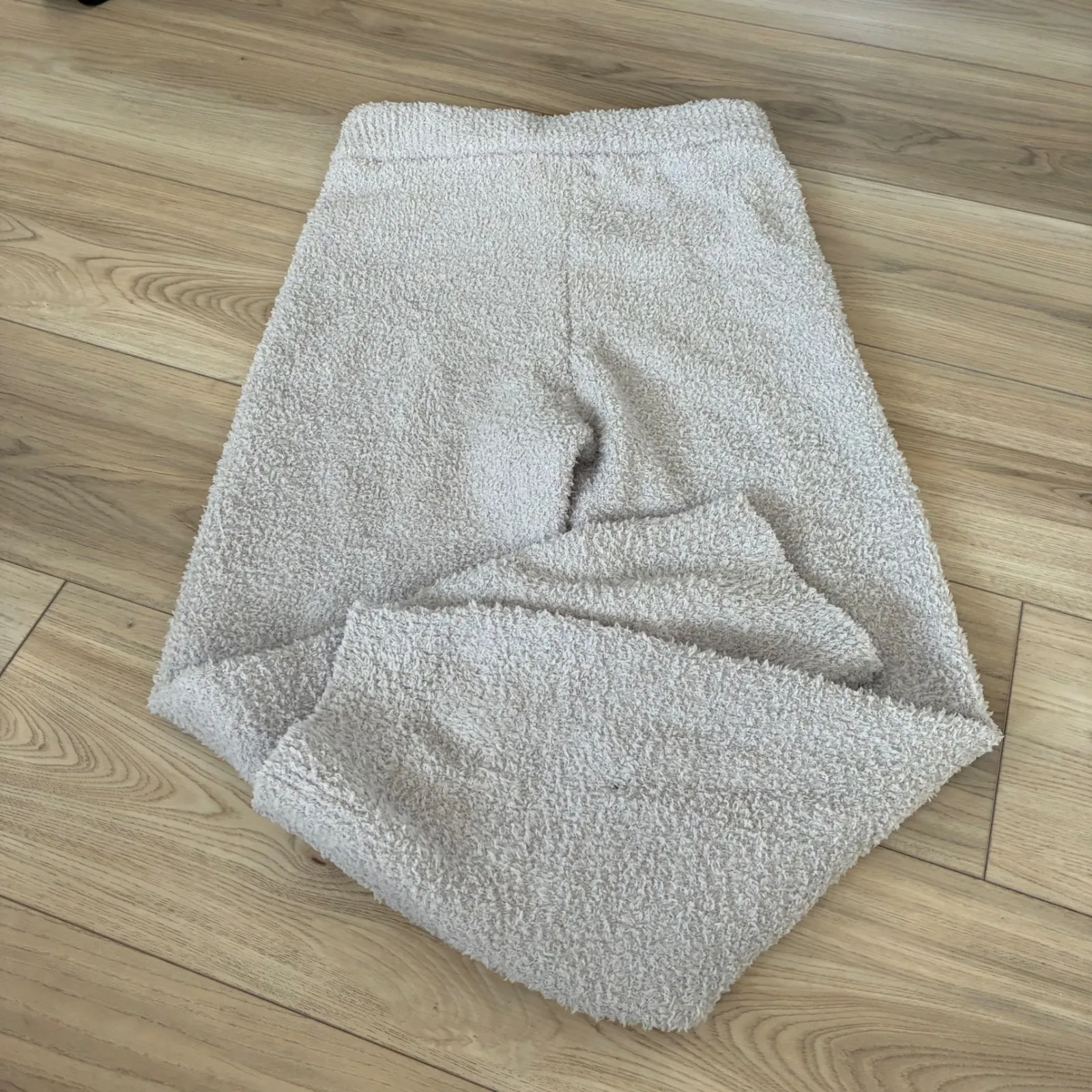 Pleshy Cozy Lounge Pants Light Blue Plush Soft Drawstring Waist Size M Gray Size M - Image 4