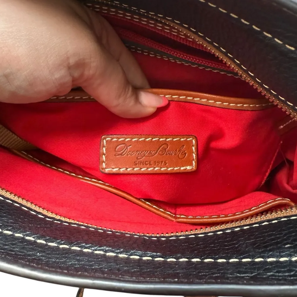 Dooney & Bourke Pebble Collection Small Lexington Leather Shopper Tote Bag Black - Image 11