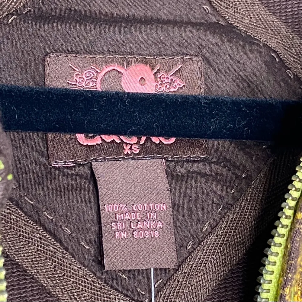 VHTF: new Y2K Lucky Brand ✌︎︎ Live in Love Zipper Hoodie ✌︎︎ Cocoa Neon Graphics - Image 4