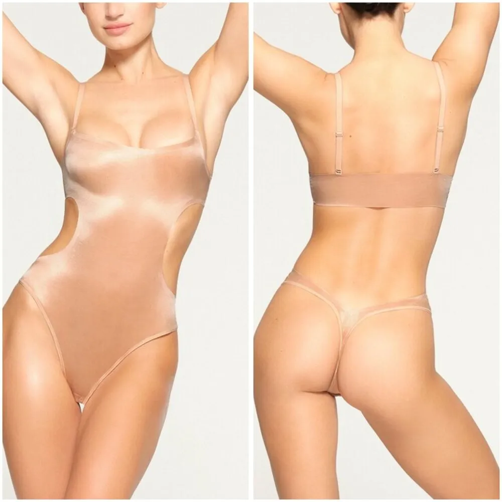 SKIMS Barely There Cut Out Bodysuit in Clay Plus Size 4X NWT - Image 2