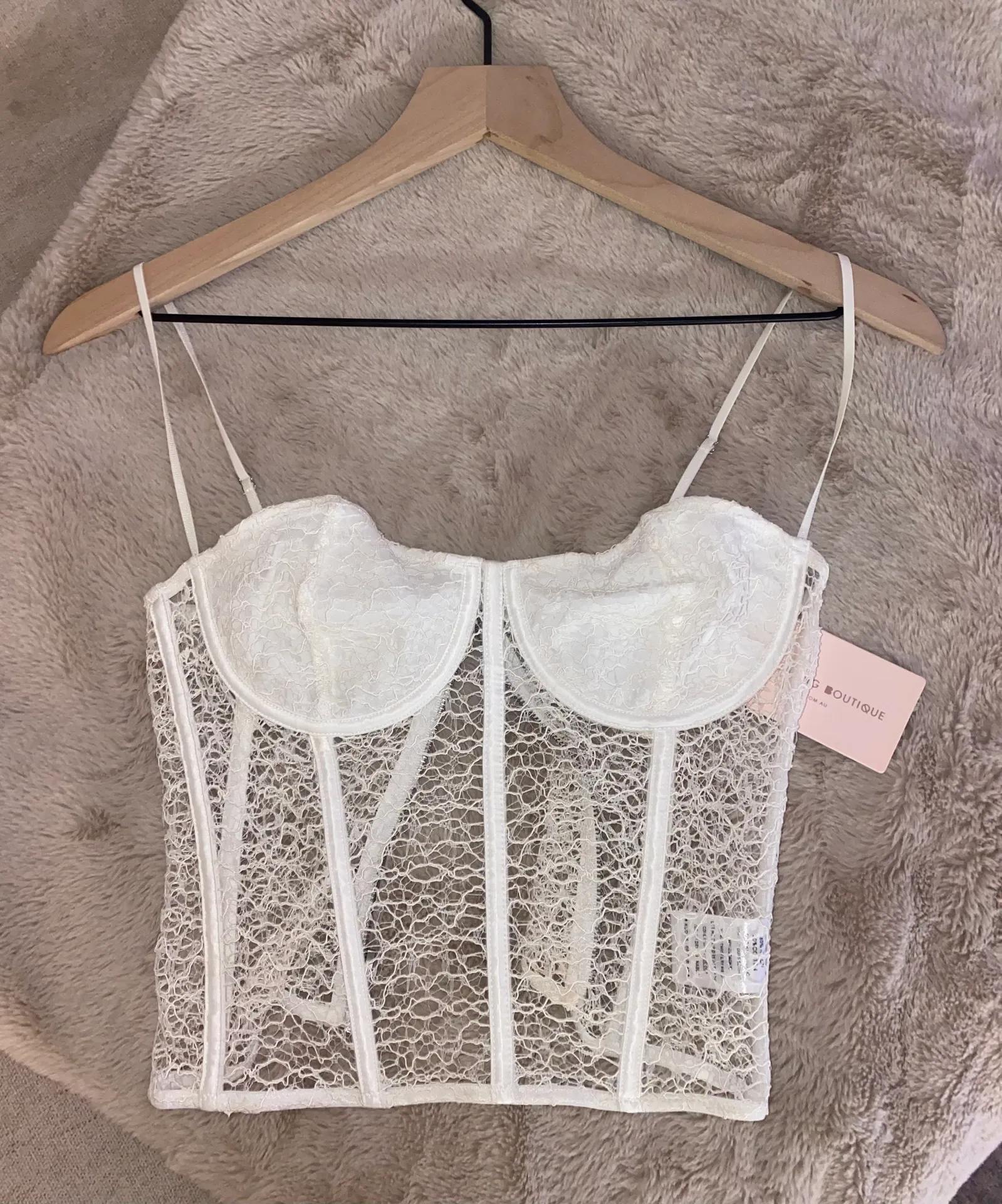 Beginning Boutique White Corset Top - Image 2