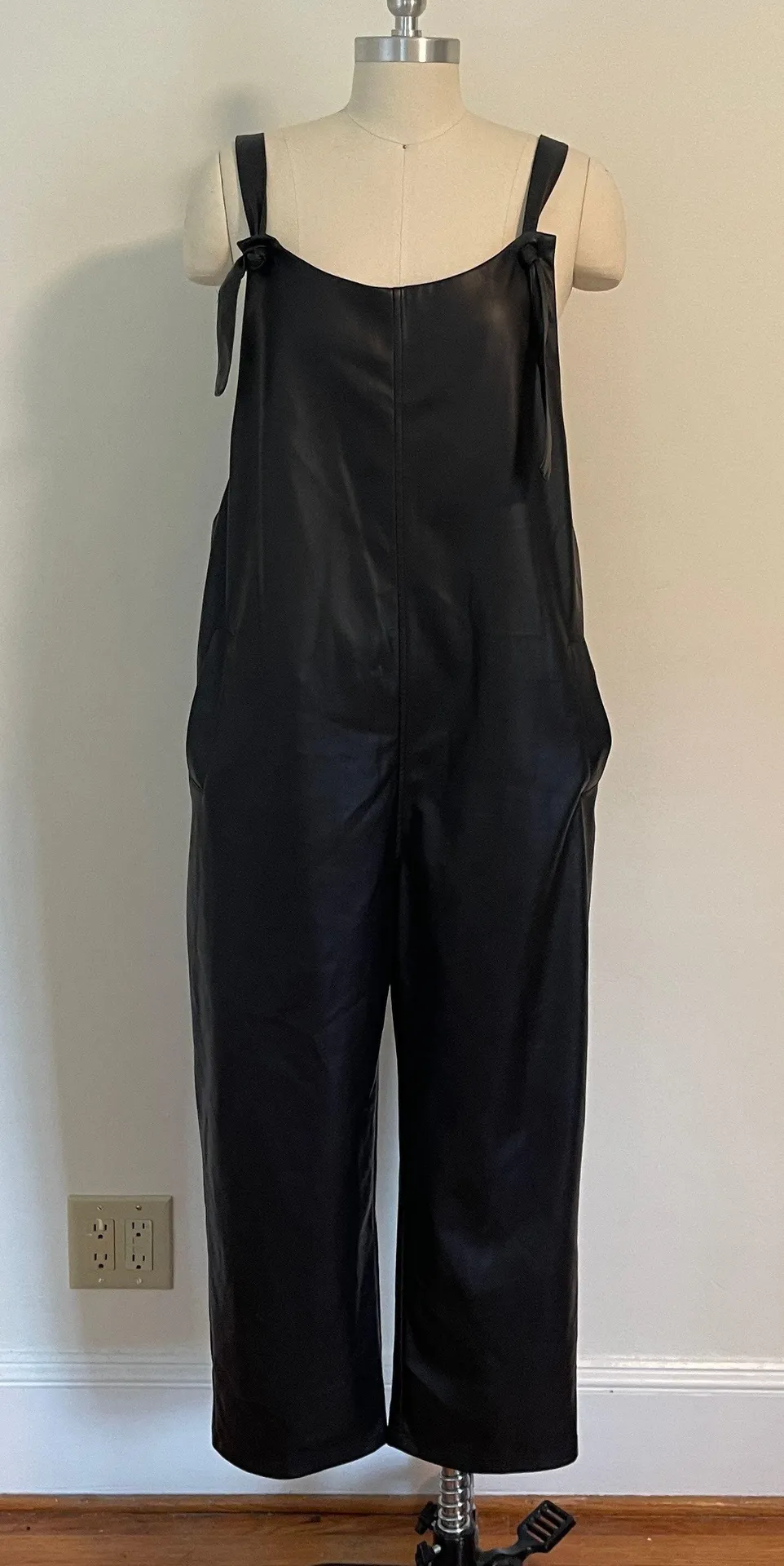 Faux Leather Jumpsuit - Image 3