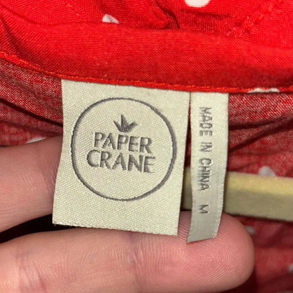 Papercrane slightly cropped red polka dot top - Image 3