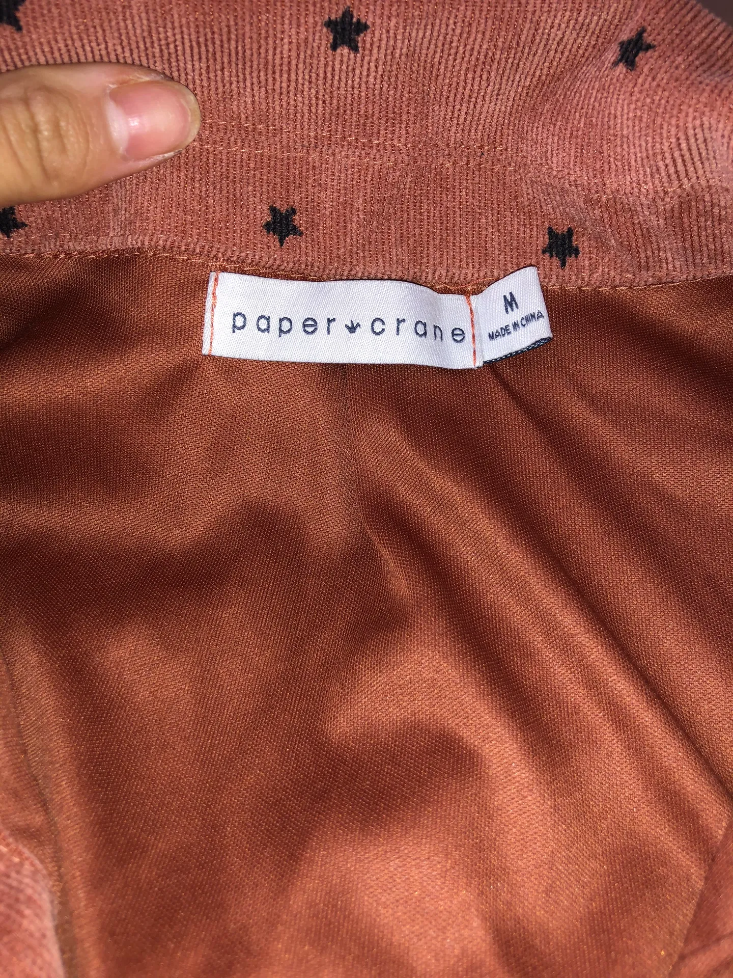 Orange And Black Star Jacket Size M - Image 3