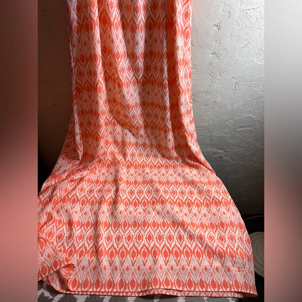 Takara Vibrant Orange Geometric Maxi Dress - Image 13