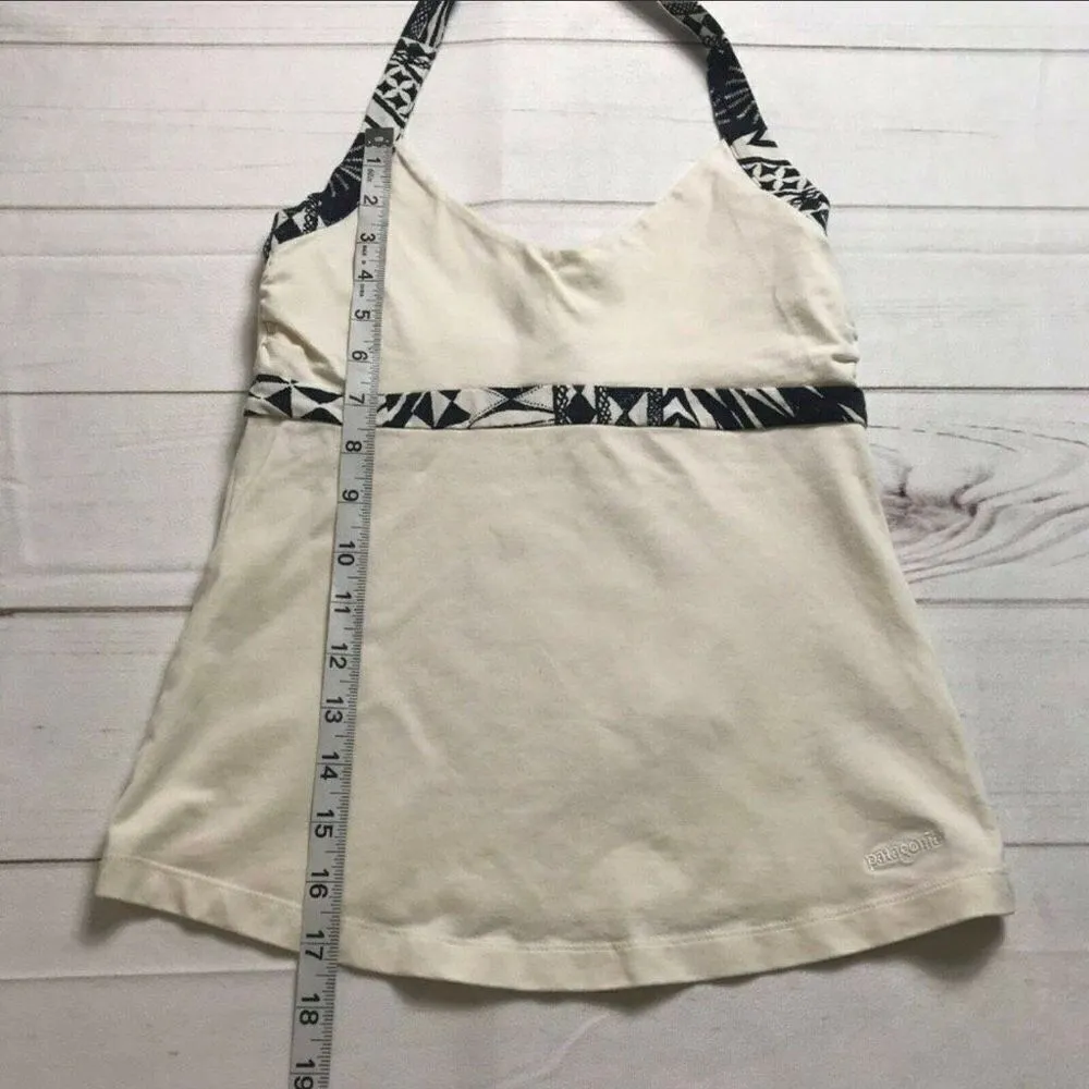 Patagonia Womens Cream & Black Halter Activewear Tank Top Size Small - Image 7