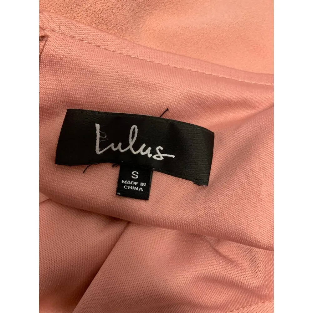 Lulu's Pink Portrait Neck Gown  Dress  Sz Small - Image 11