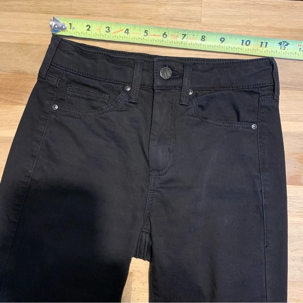 Topshop Moto Leigh Black Skinny Jeans With Ripped Knees 24x30 - Image 4