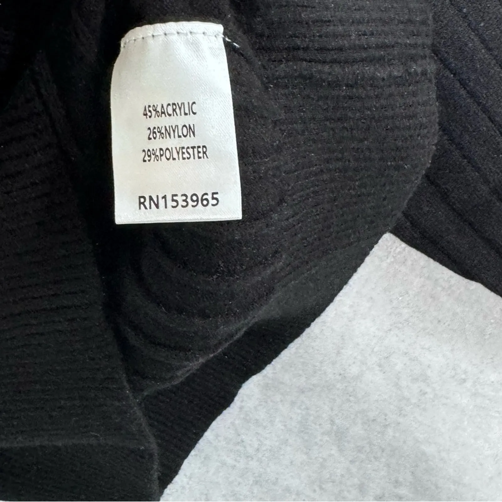 Area Stars Quarter Zip Sweater Black Cable Knit Ribbed Collared Pullover S NEW - Image 7