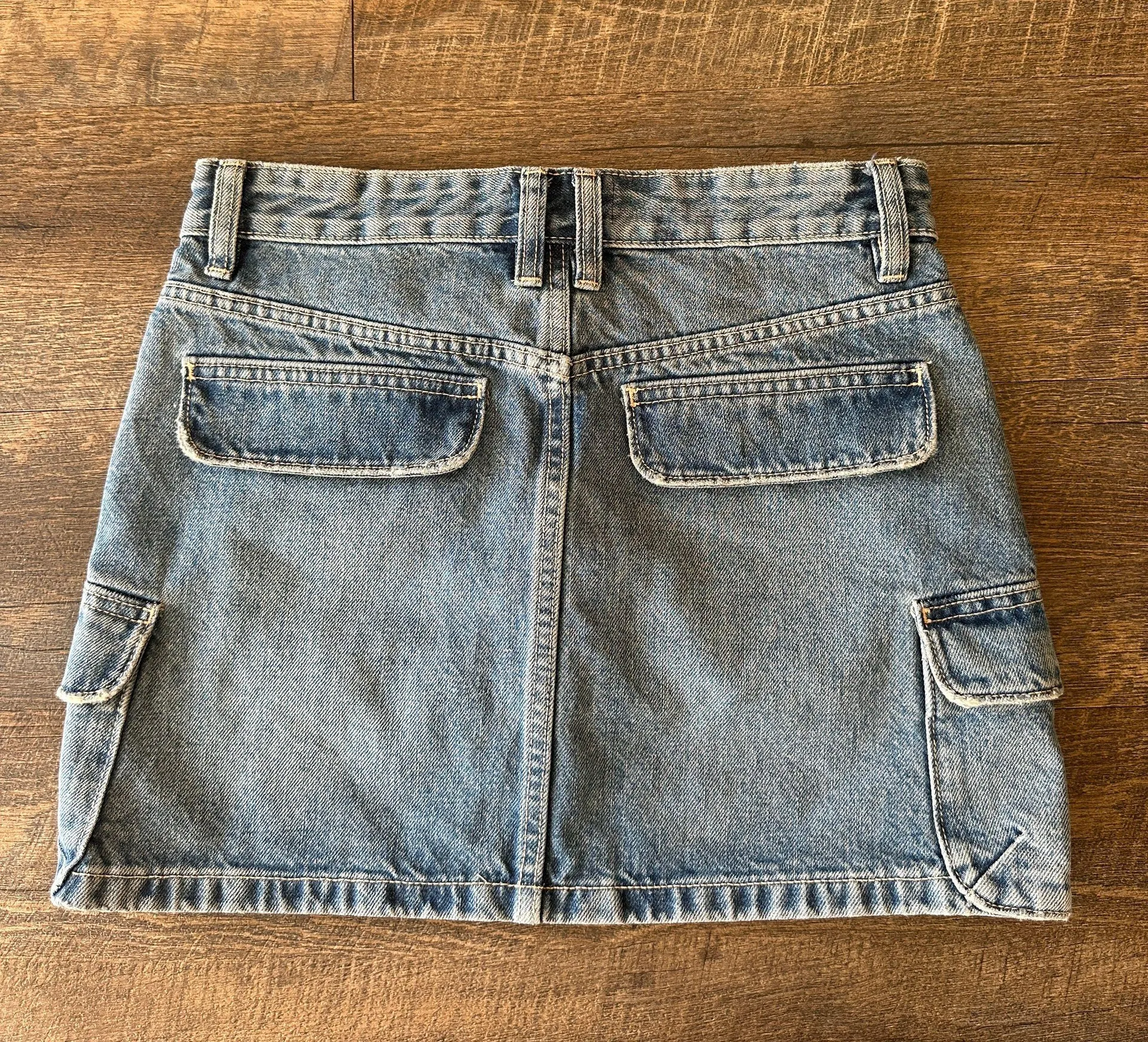 Denim Cargo Skirt - Image 3