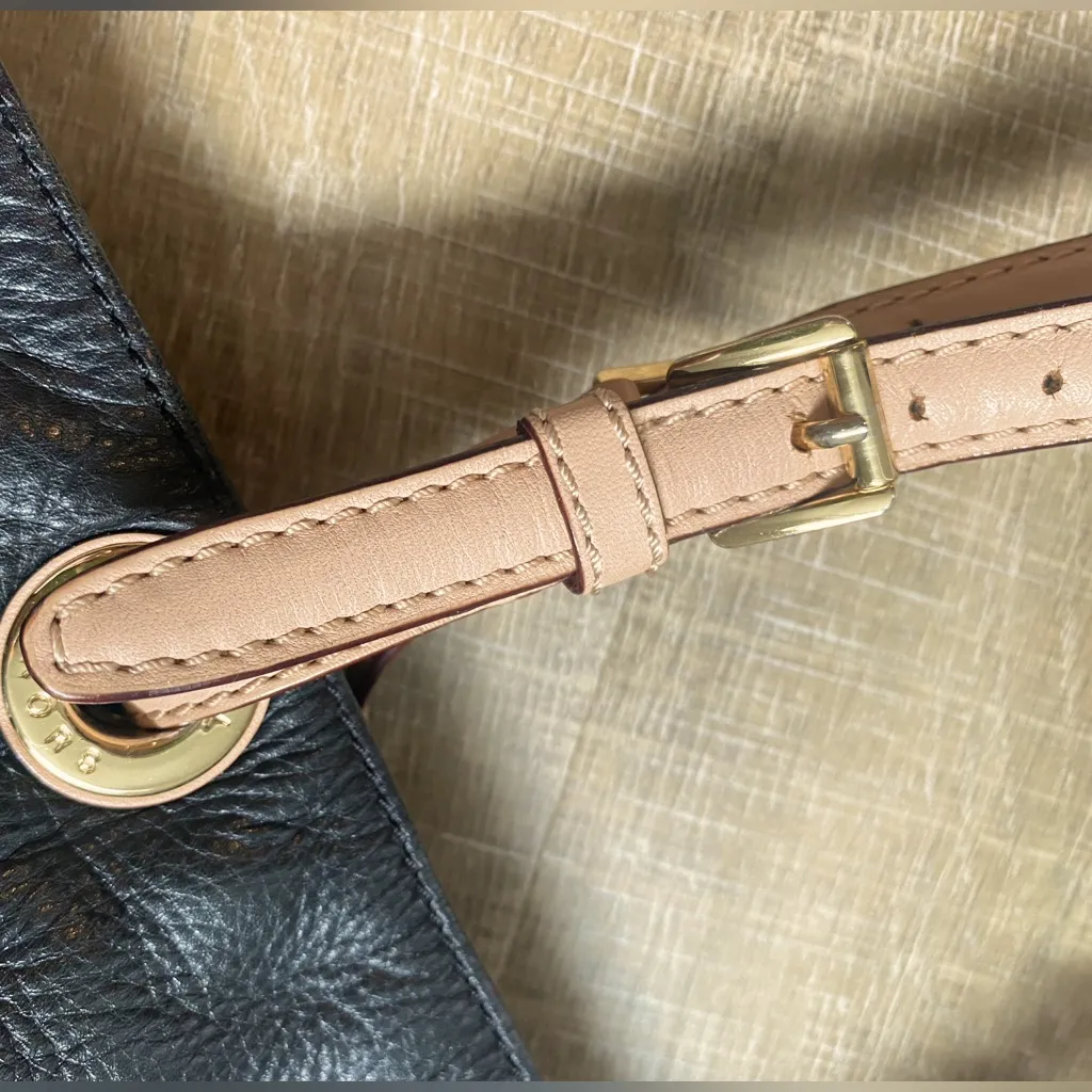 Michael Kors Black Leather Jet Set Tote Bag Shoulder Purse Classic Minimalist - Image 8