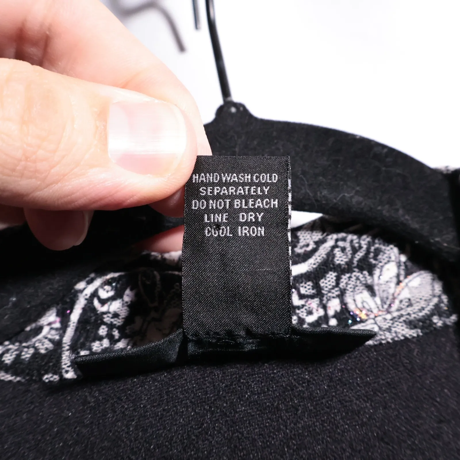 VTG Y2K Whimsigoth Mesh Bell Sleeve Fitted Button Up Top Floral Blouse Fairy S Black - Image 5