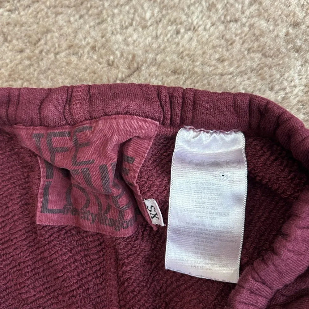 Freecity Maroon Superfluff OG Modal and Cotton Joggers in Deeplove XS Red - Image 6