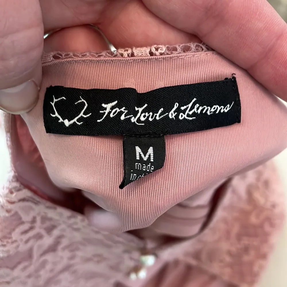 For Love and Lemons lace blush pink dress - Image 8