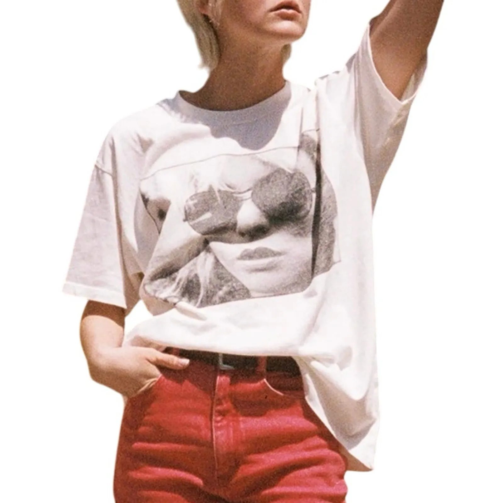 DAYDREAMER Blondie Chris Stein Debbie Harry Sunglasses Photo Tee Size M $98 SOO - Image 3