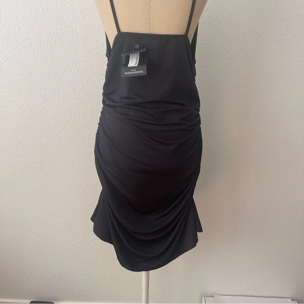 PrettyLittleThing Size 12 Black Mini Dress - Image 6