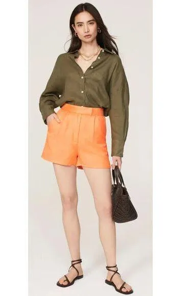 Ashley Park x RTR Orange Tailored Shorts Rent the runway Preloved S $195 - Image 1