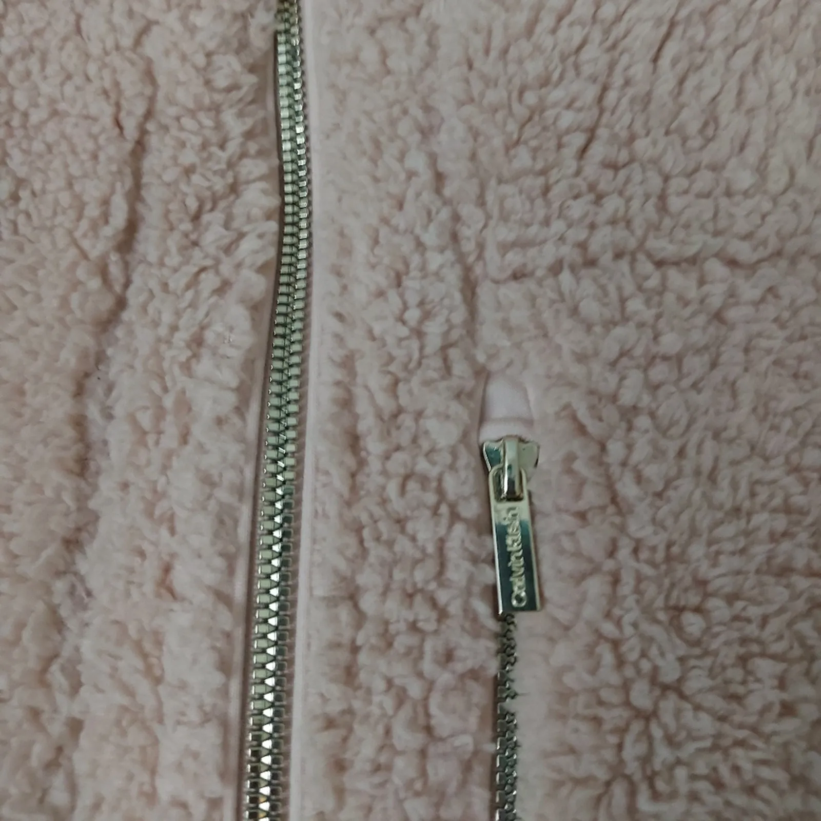 Calvin Klein Pink Faux Fur Zip Vest 1X Plus Size Angelcore Balletcore Mobwife - Image 8