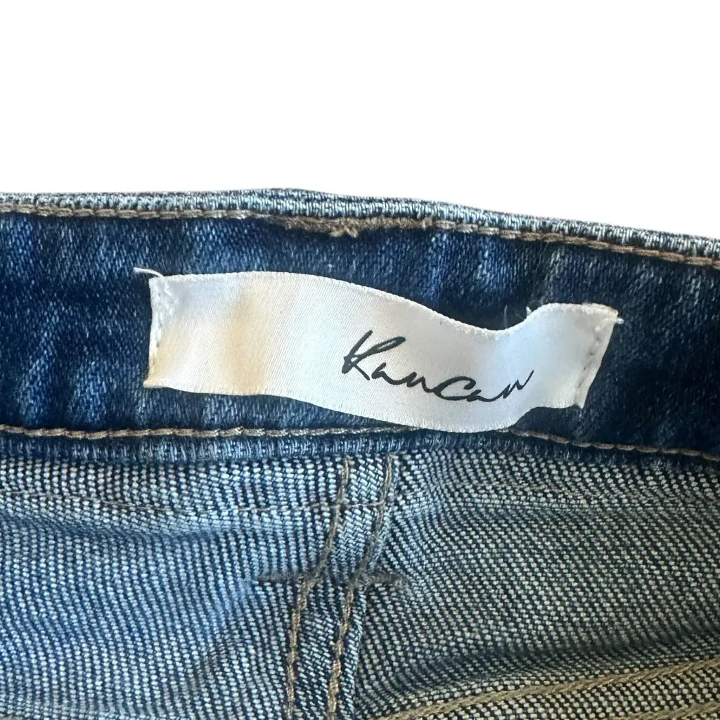 Kancan Skinny Leg Jeans Dark Wash Denim Classic Comfy Stretch Size 28 Women's Blue - Image 11
