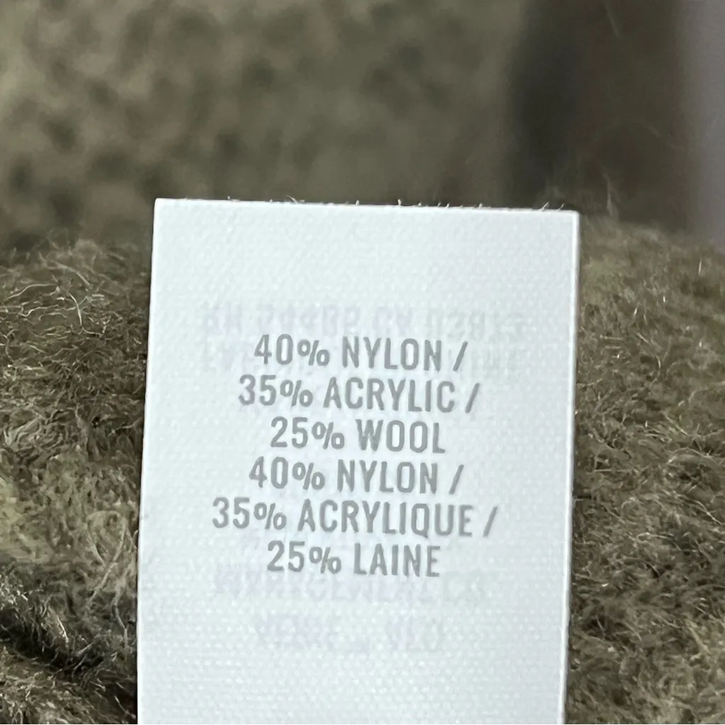 Aerie Happy Place Olive Oversized Knit Sweater Size M - Image 6