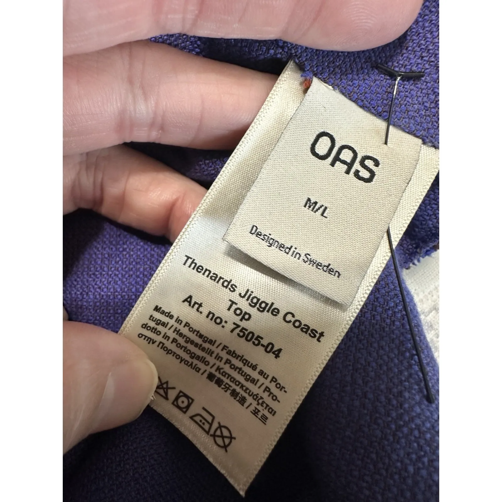 OAS Thenards Jiggle Coast Crop Top Toe Back Blue NWOT Size M/L Size L - Image 7